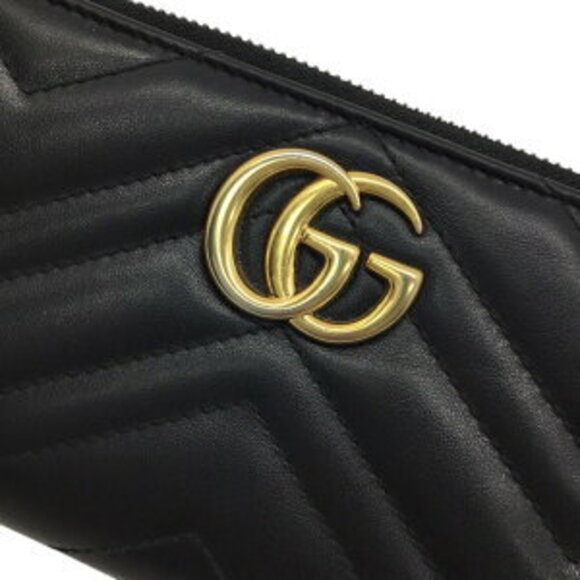 Gucci GG Zip Around Wallet Leather Black - Picture 7 of 9
